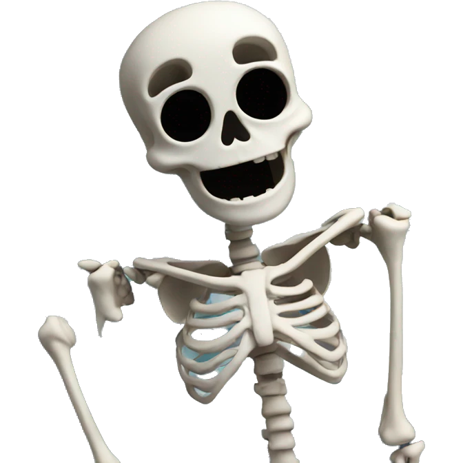 Skeleton on moon emoji