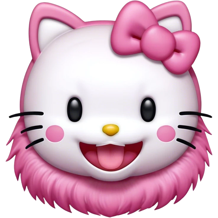 Hello kitty laughing ￼ emoji