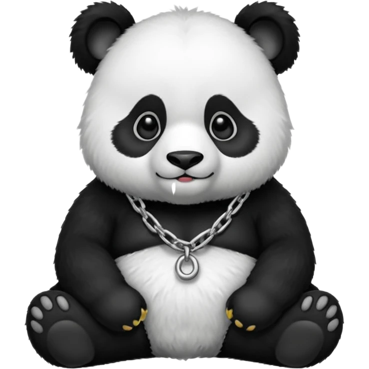 panda wearing chains emoji