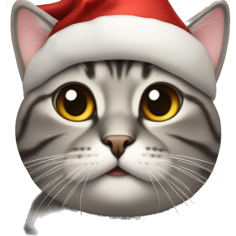 Katze mit Weihnachtsmütze emoji