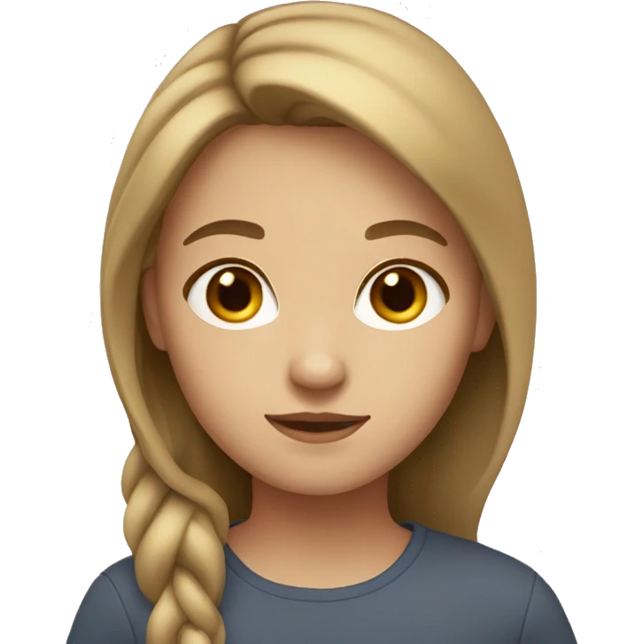 girl with light brown hair and light eyes emoji