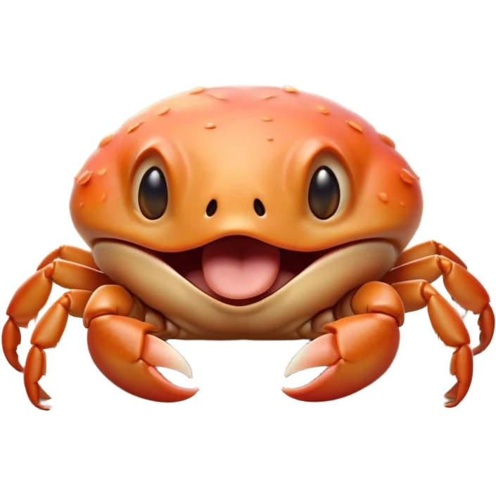 Cinematic Cute Yawning Baby Crab Portrait Emoji, Head tilted slightly with a dramatic, wide-open yawn, showcasing a petite, delicately armored body with gently drooping antennae and sleepy, half-closed eyes, Simplified yet irresistibly adorable features, highly detailed, glowing with a soft, cozy coastal glow, high shine, relaxed yet expressive, stylized with a dash of whimsical seaside charm, soft glowing outline, capturing the essence of a drowsy yet affectionate baby crab that appears ready to scuttle off for a nap! emoji