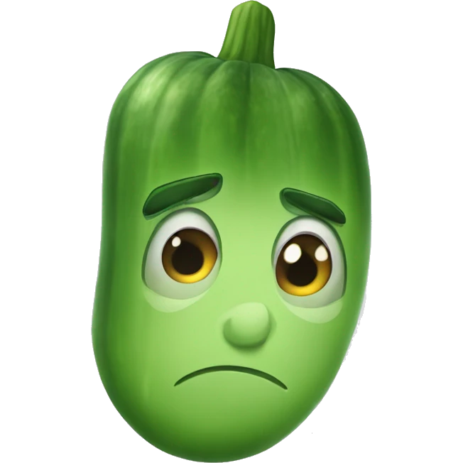 a super pissed off cucumber emoji