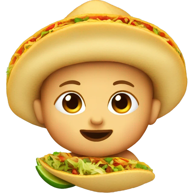 Baby with taco emoji