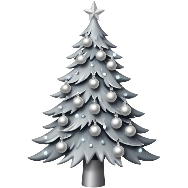 generate gray color christmas tree emoji