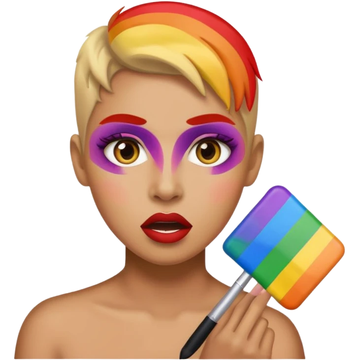 LGBTQ pride person and surprised  emoji