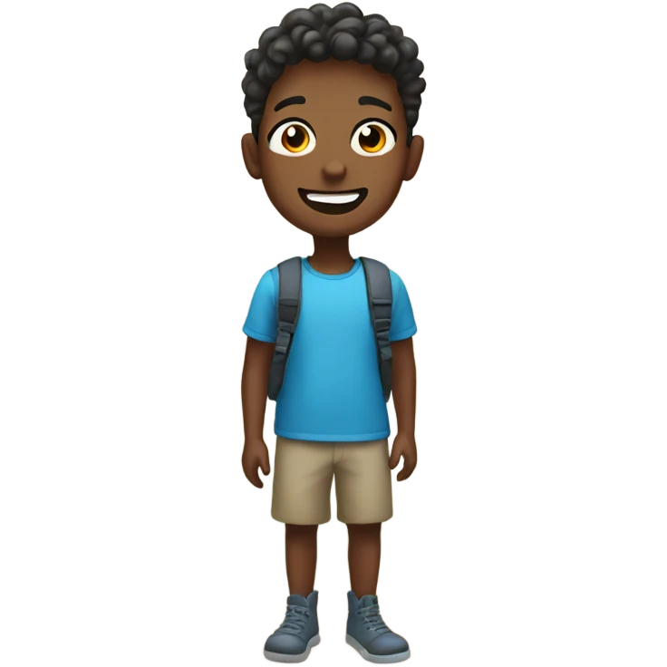 boys smiling in outdoor fun emoji