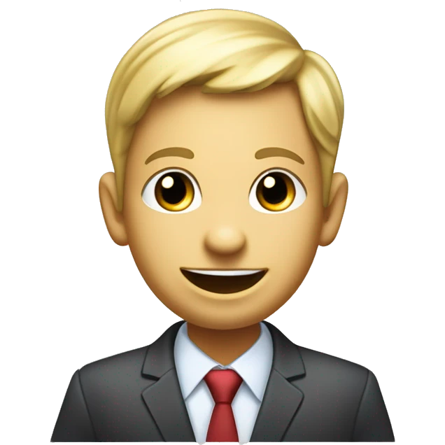 "A determined businessperson with upward trending graph, new customer icons, and money symbols surrounding them. Their eyes are replaced with dollar signs, and they have a confident smile. A speech bubble near their mouth says 'Growth!'" emoji