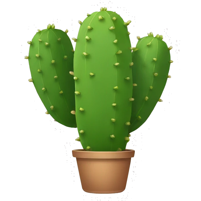single flat Nopal without pot emoji
