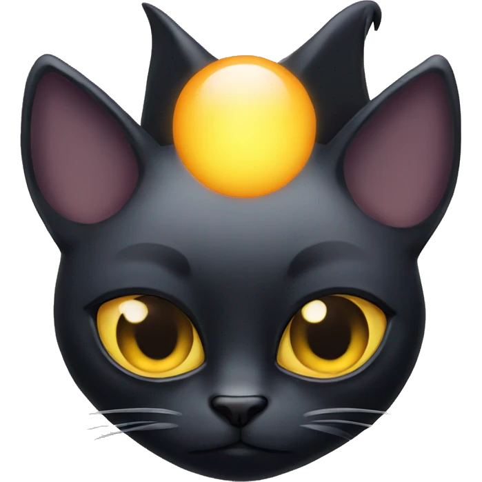 A black cat with third eye emoji