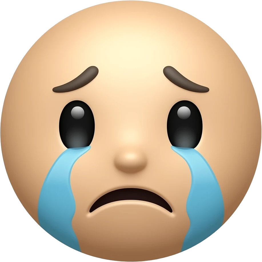 Cabeça de rosto chorando -Emojis.com-Pien emoji
