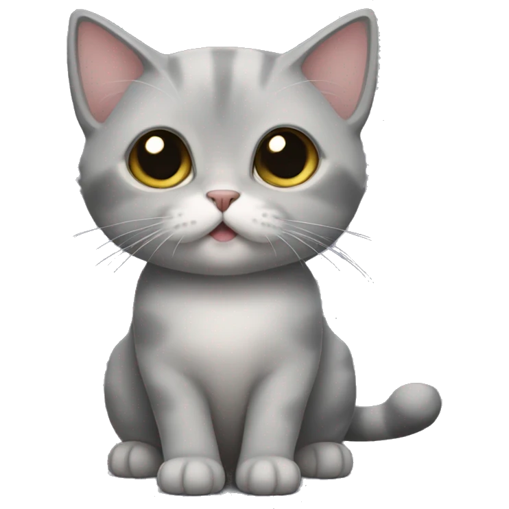 Gray munchkin cat emoji