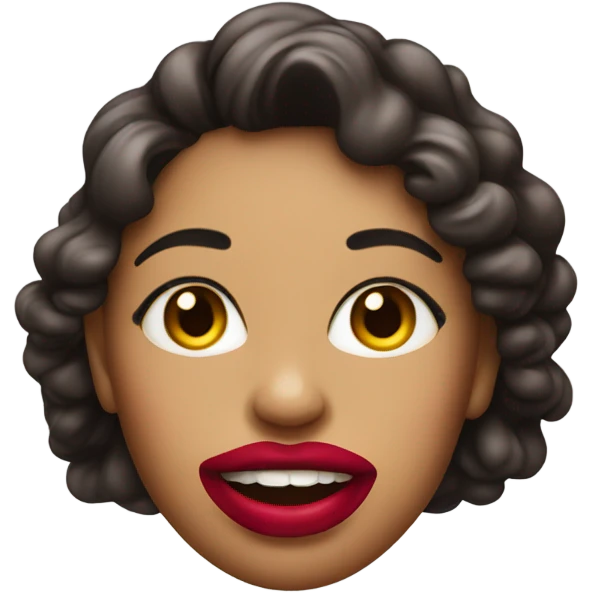 Lipstick Face covered in milk liquid emoji