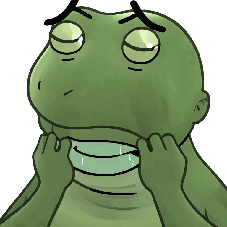 person with hands on their neck crying emoji