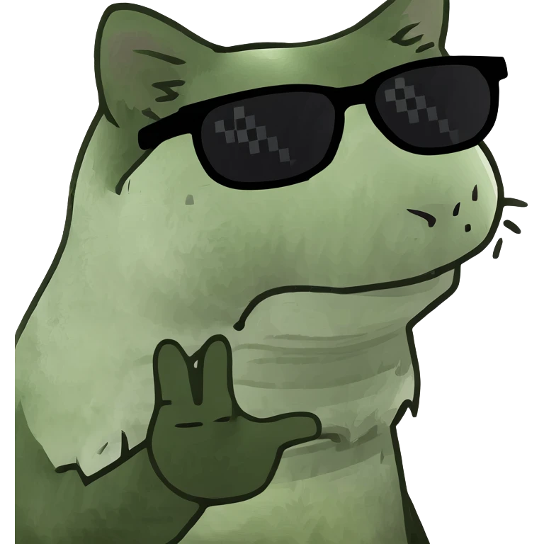 Cat with sunglasses emoji