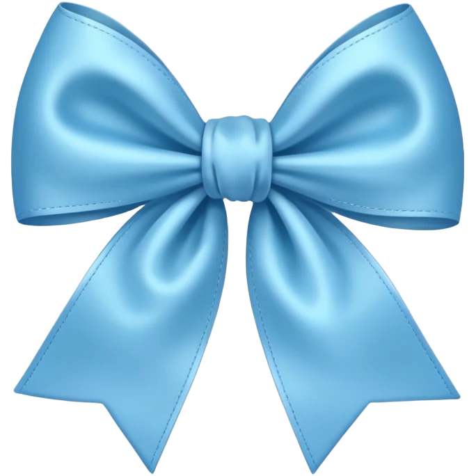emoji IOS Light blue bow emoji