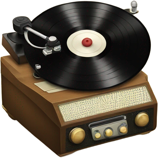 vintage record player  emoji