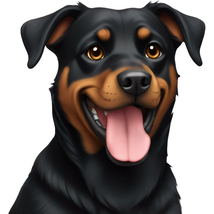 Black shepherd Rottweiler mix emoji