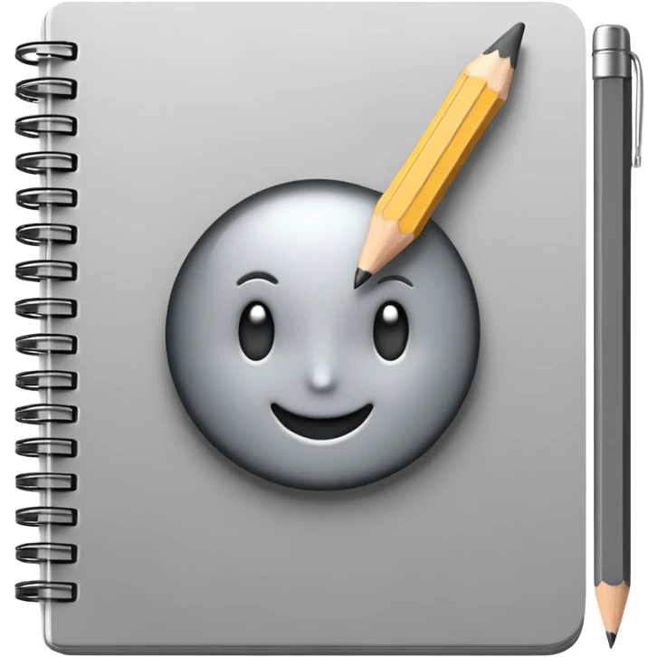 a pencil drawing in a notebook  emoji