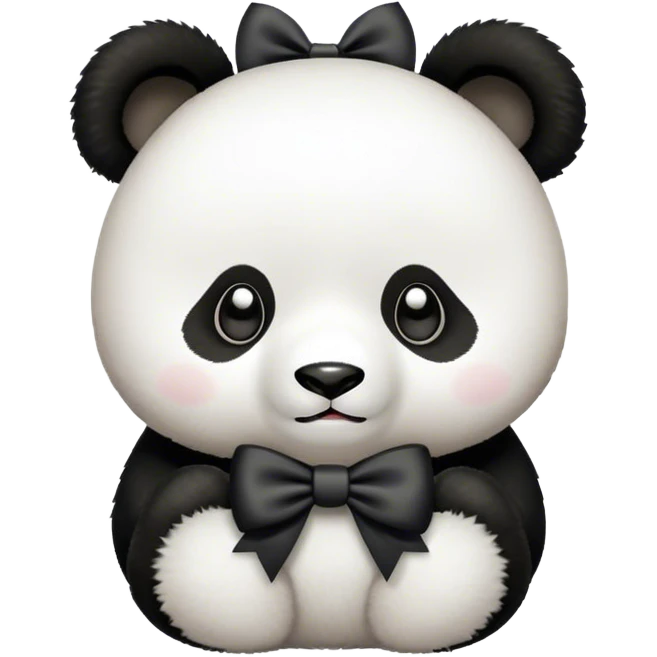 Panda with a bow emoji