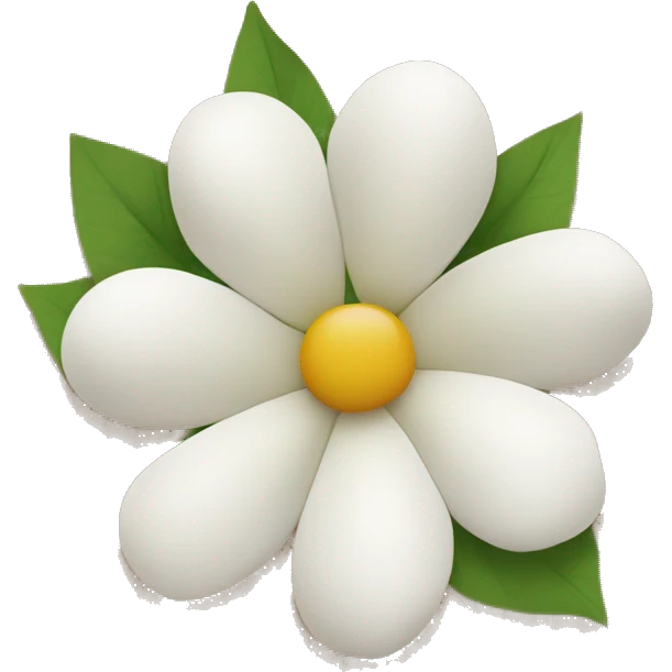 white flowers in brown paper emoji