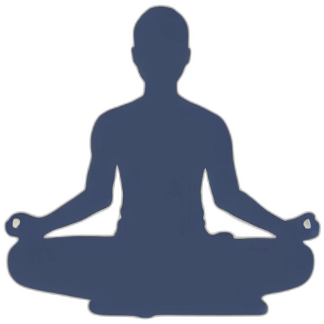 Silueta de persona meditando emoji