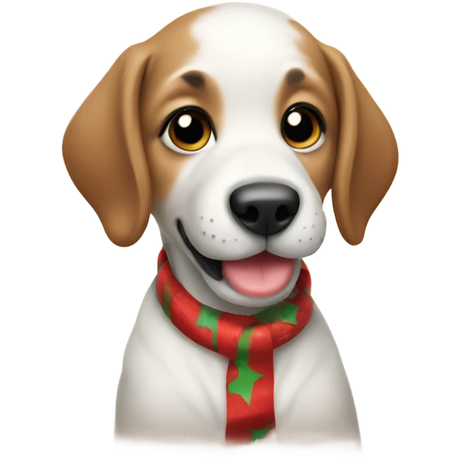 Christmas puppy emoji