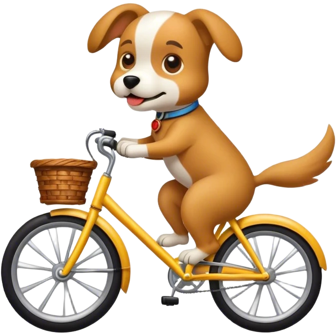 dog on bike  emoji