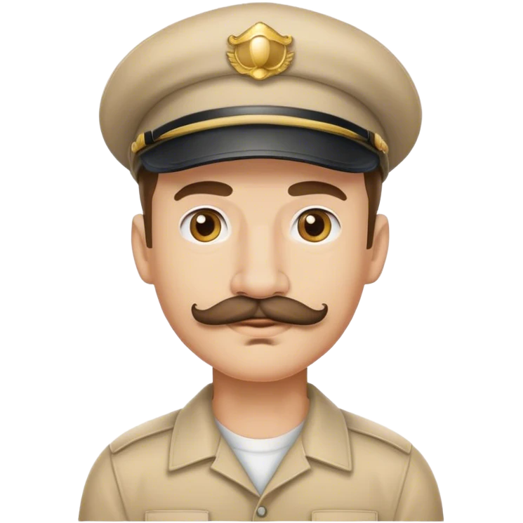 Guy with a cap and a moustache emoji