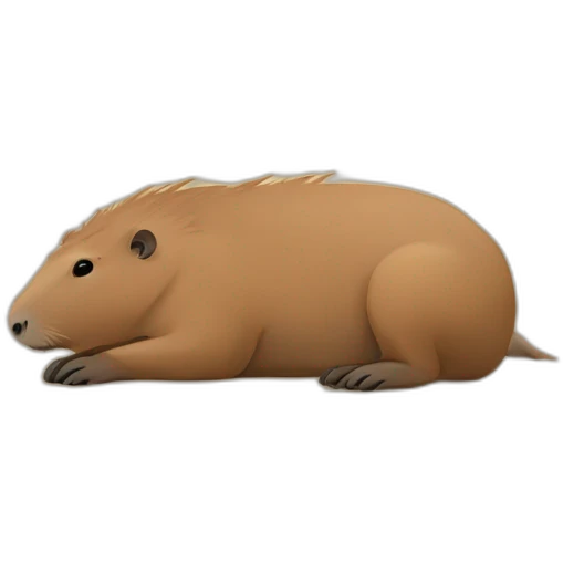 capybara lies on its back emoji