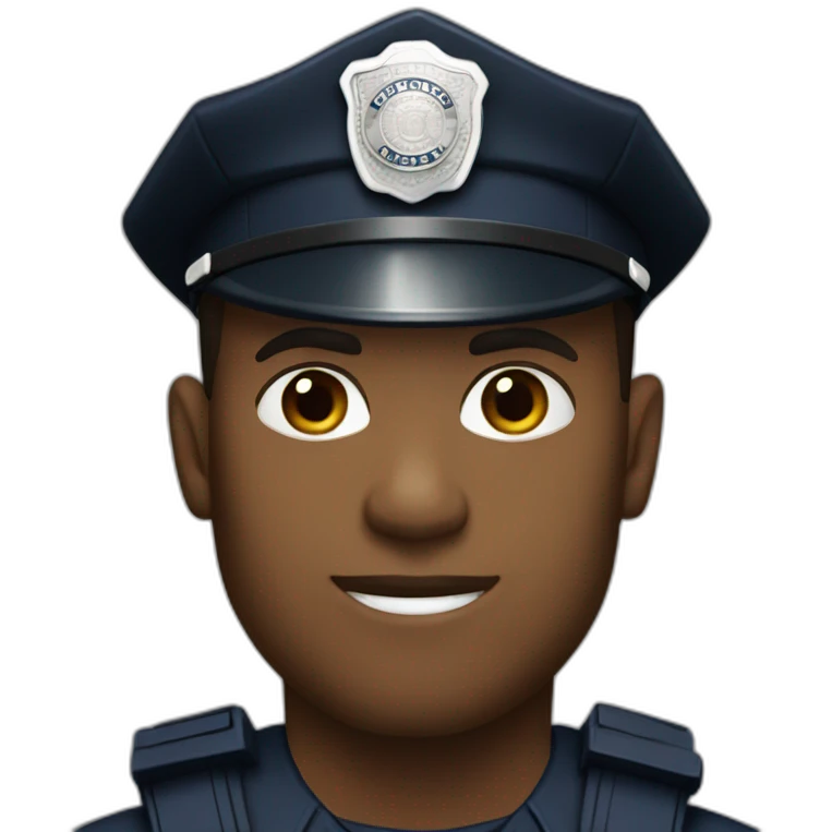 Los Angeles Police Officer white male emoji