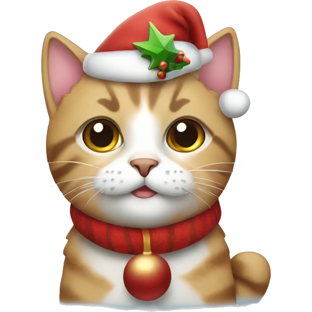 Cute christmas cat emoji