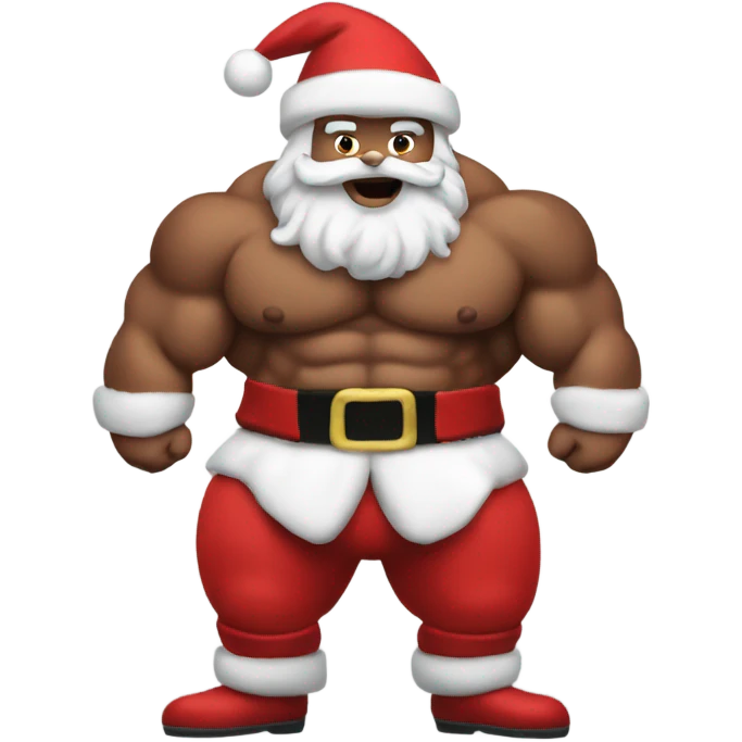 Muscular Santa clause emoji