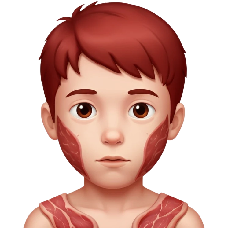 young boy made of meat emoji