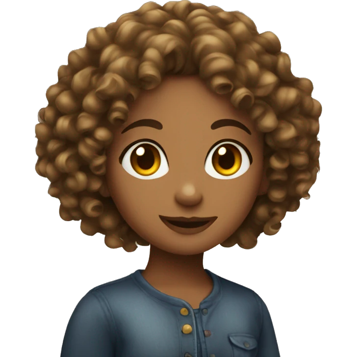Curly girl emoji