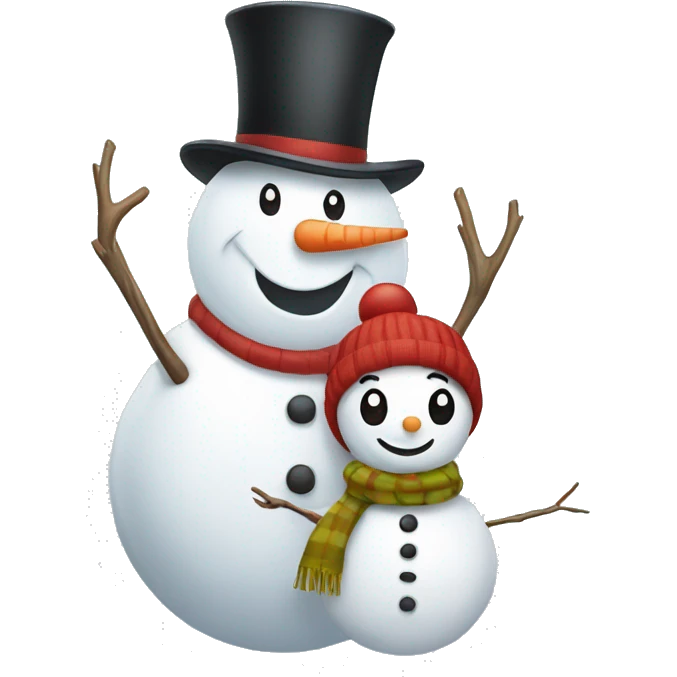 snowman and snowman woman emoji