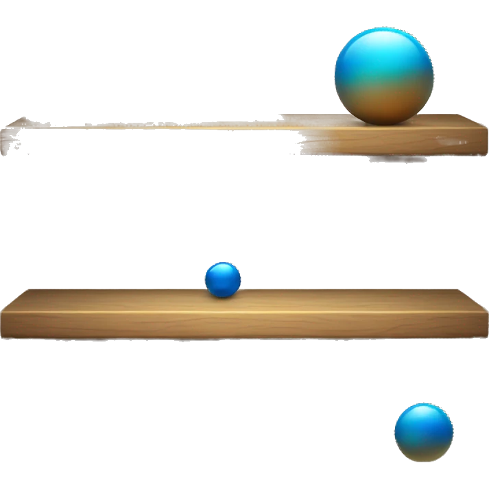 wooden shelves with blue orb prophecies emoji