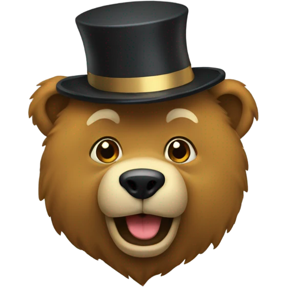 Bruin with a new years hat emoji