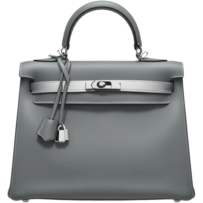 hermes kelly gray bag emoji