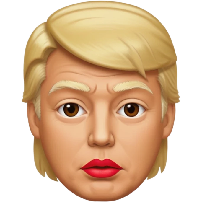 A Donald trump con pintalabios  emoji