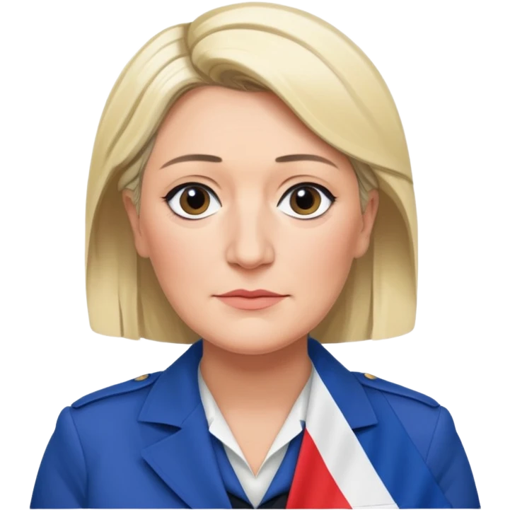 Marine le pen et drapeau français emoji