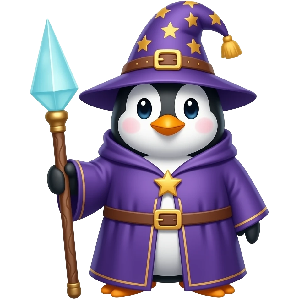 Penguin Wizard emoji