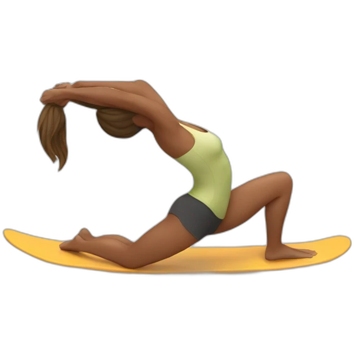 Yoga surfing woman emoji