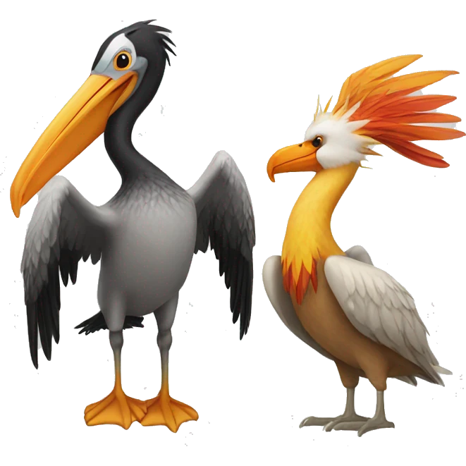 Pelican and Phoenix emoji