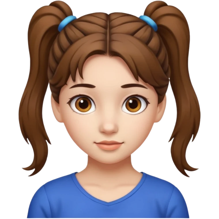children girl with ponytails hairstyle  emoji