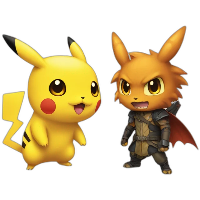 Pikachu vs dracofeu emoji