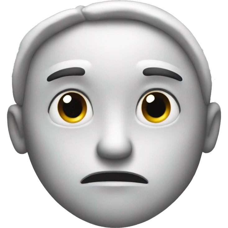Suspicious face emoji