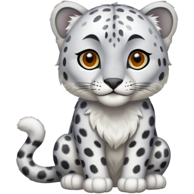  Snow leopard-whole body emoji