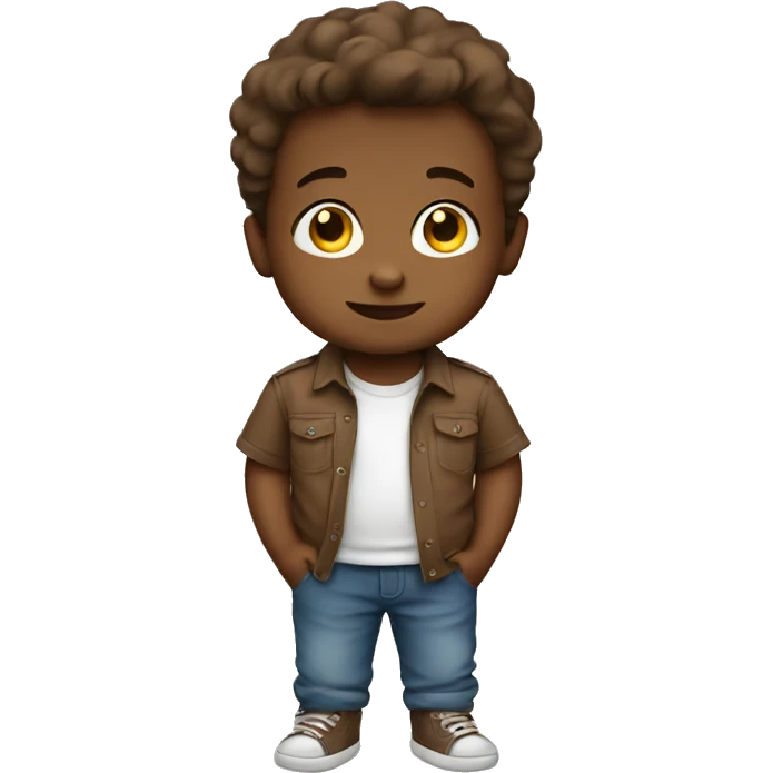 baby boy brown shirt emoji