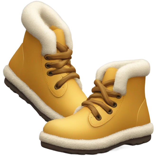 Chaussure d hiver avec mousse coquette emoji